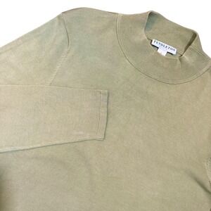 Pendleton Silk Blend Knit Mock Neck Sweater Staple Layering Piece Office Large